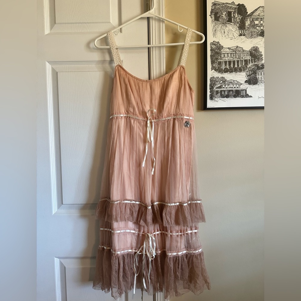 Galliano dress in rose pink. Size 30. Excellent condition.